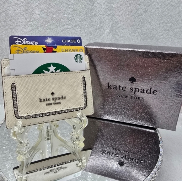 Kate Spade New York Madison Small Cardholder with Rhinestones in Gift Box - Picture 11 of 14